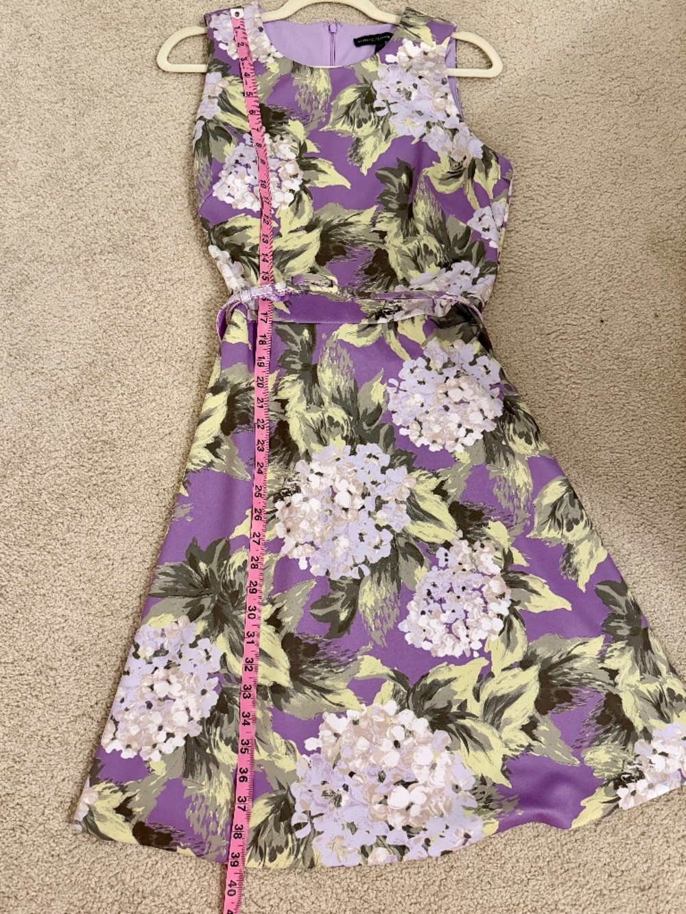 NWT WHBM Hydrangea Jardin Floral Scuba Knit Fit & Flare Dress Size 10 - Picture 8 of 9